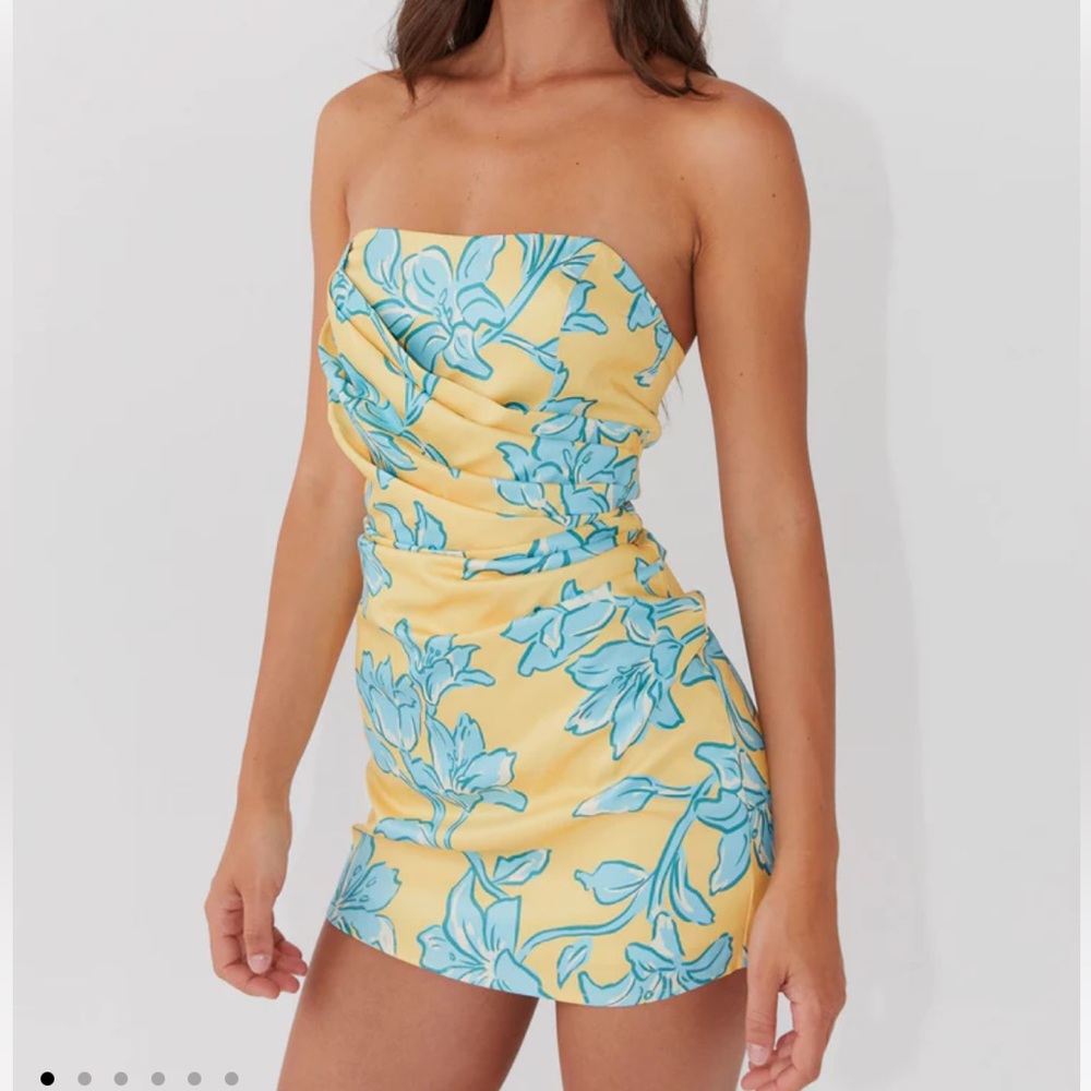 Peppermayo Exclusive - Tuscany Mini Dress - Golden Bloom size 2
